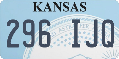 KS license plate 296IJQ