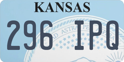 KS license plate 296IPQ