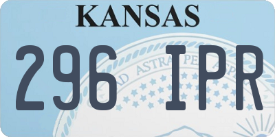 KS license plate 296IPR