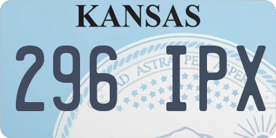 KS license plate 296IPX
