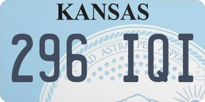 KS license plate 296IQI