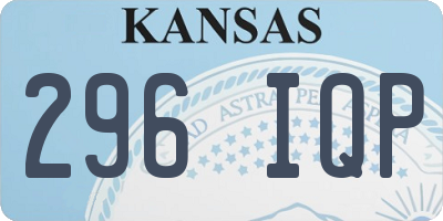 KS license plate 296IQP