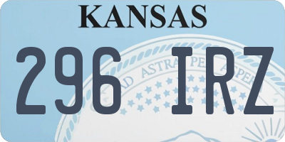 KS license plate 296IRZ
