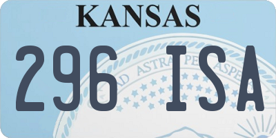 KS license plate 296ISA