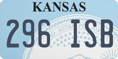 KS license plate 296ISB