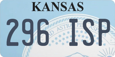 KS license plate 296ISP