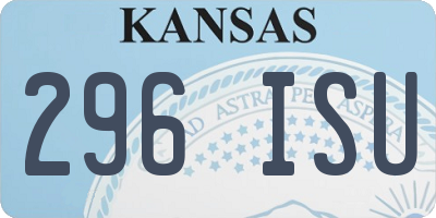 KS license plate 296ISU