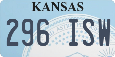 KS license plate 296ISW