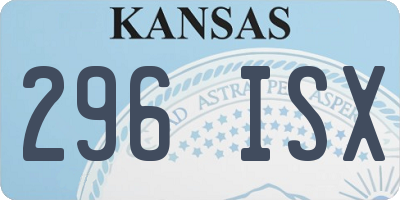 KS license plate 296ISX