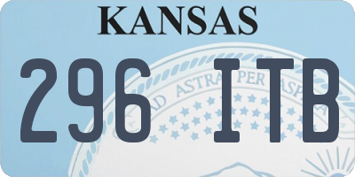 KS license plate 296ITB
