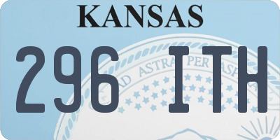 KS license plate 296ITH