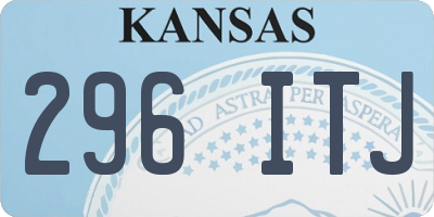 KS license plate 296ITJ