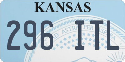 KS license plate 296ITL