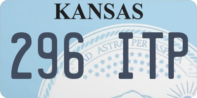 KS license plate 296ITP