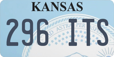 KS license plate 296ITS