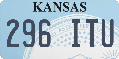 KS license plate 296ITU