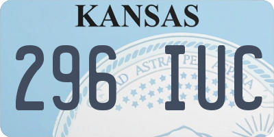 KS license plate 296IUC