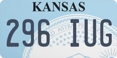 KS license plate 296IUG