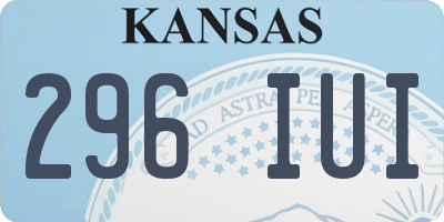 KS license plate 296IUI
