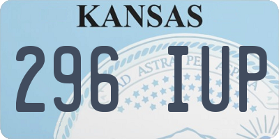 KS license plate 296IUP