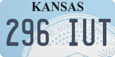 KS license plate 296IUT