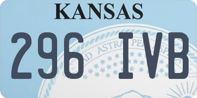 KS license plate 296IVB