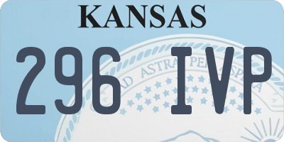 KS license plate 296IVP
