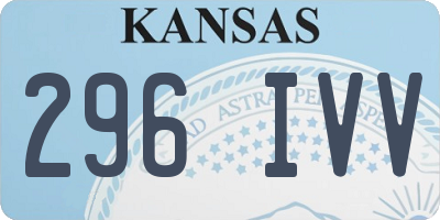KS license plate 296IVV