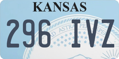 KS license plate 296IVZ