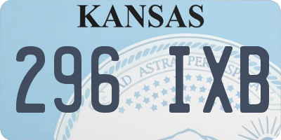 KS license plate 296IXB