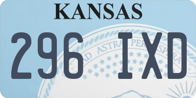 KS license plate 296IXD