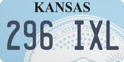 KS license plate 296IXL