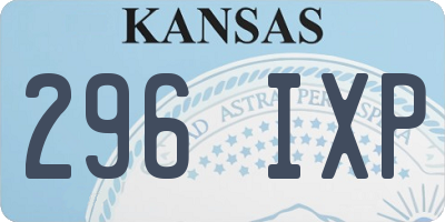 KS license plate 296IXP