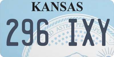 KS license plate 296IXY
