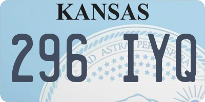 KS license plate 296IYQ