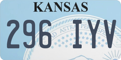 KS license plate 296IYV