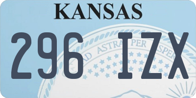 KS license plate 296IZX