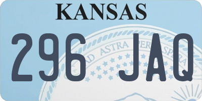 KS license plate 296JAQ