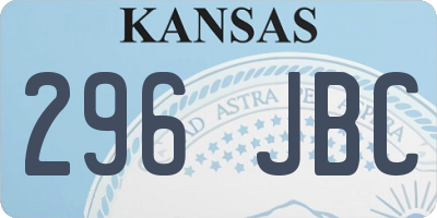 KS license plate 296JBC
