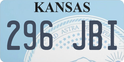 KS license plate 296JBI
