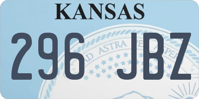 KS license plate 296JBZ