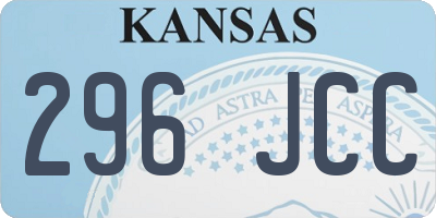 KS license plate 296JCC