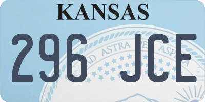 KS license plate 296JCE