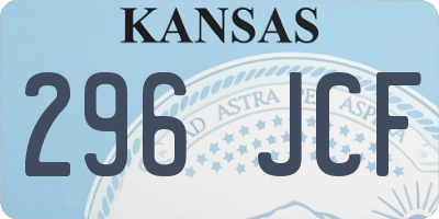KS license plate 296JCF