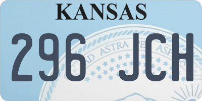 KS license plate 296JCH