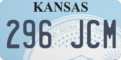 KS license plate 296JCM