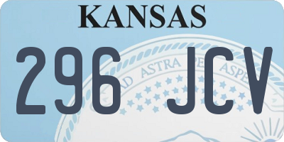 KS license plate 296JCV