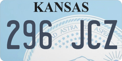 KS license plate 296JCZ