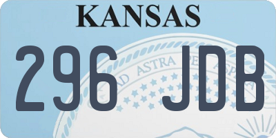 KS license plate 296JDB