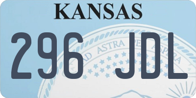 KS license plate 296JDL